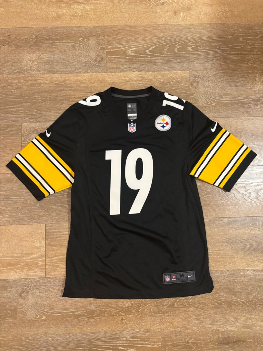 Nike Black and Yellow Pittsburgh Steelers #19 juju smith-schuster Jersey